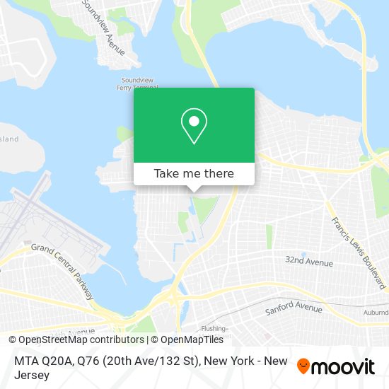 MTA Q20A, Q76 (20th Ave / 132 St) map
