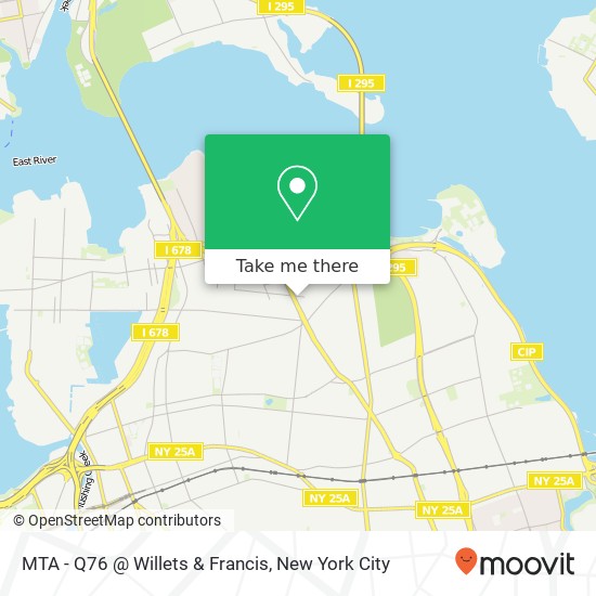 MTA - Q76 @ Willets & Francis map