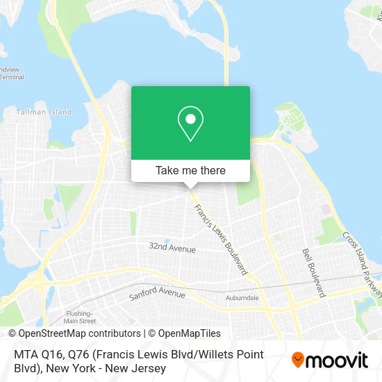 MTA Q16, Q76 (Francis Lewis Blvd / Willets Point Blvd) map