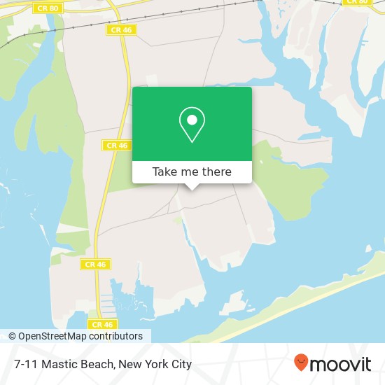 Mapa de 7-11 Mastic Beach