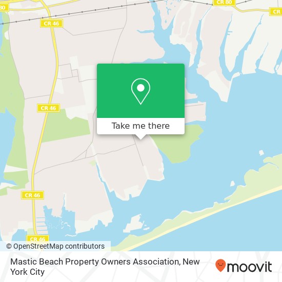 Mapa de Mastic Beach Property Owners Association