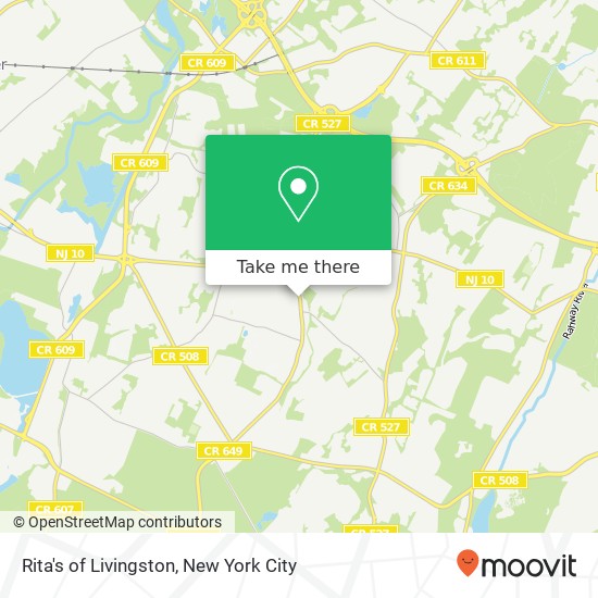 Rita's of Livingston map