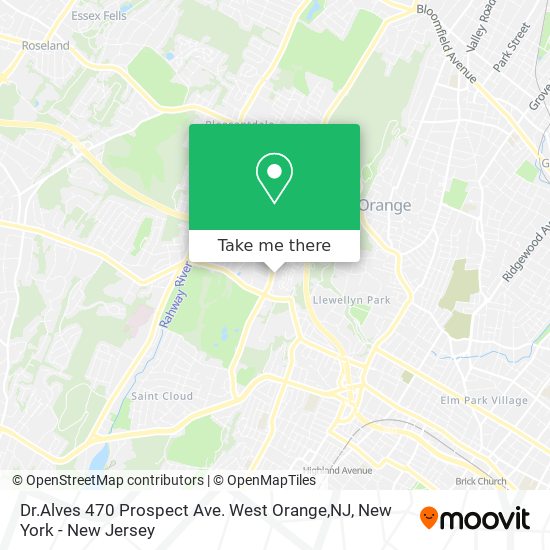 Mapa de Dr.Alves 470 Prospect Ave. West Orange,NJ