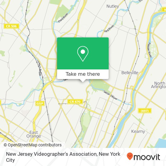 Mapa de New Jersey Videographer's Association