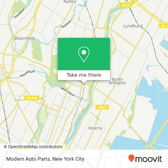 Modern Auto Parts map