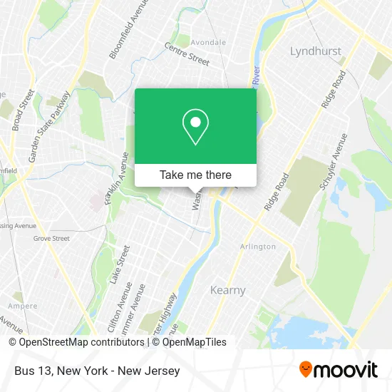 Bus 13 map
