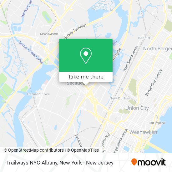 Trailways NYC-Albany map