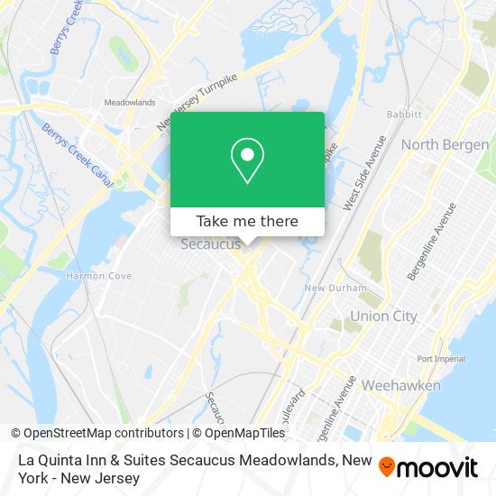 Mapa de La Quinta Inn & Suites Secaucus Meadowlands