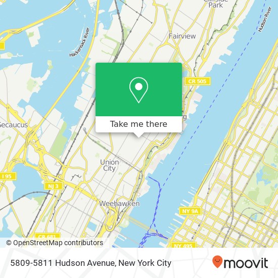 Mapa de 5809-5811 Hudson Avenue