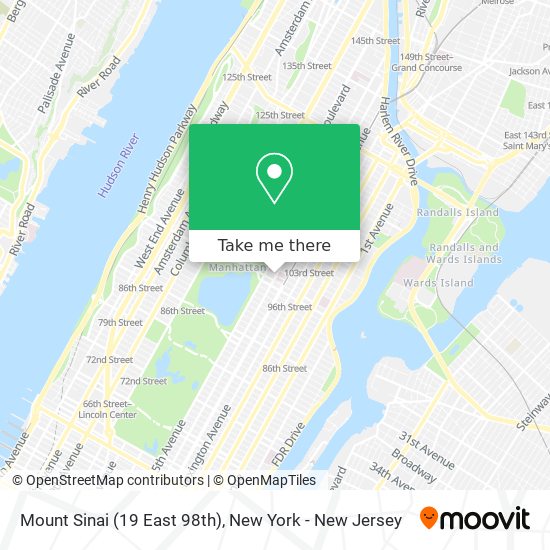 Mount Sinai (19 East 98th) map