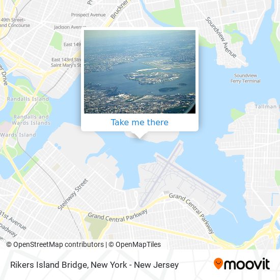 Rikers Island Bridge map