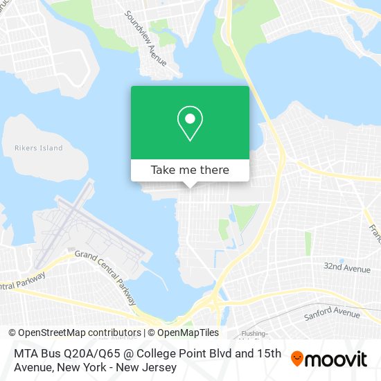 Mapa de MTA Bus Q20A / Q65 @ College Point Blvd and 15th Avenue