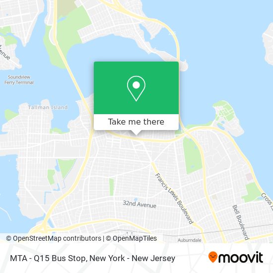 MTA - Q15 Bus Stop map