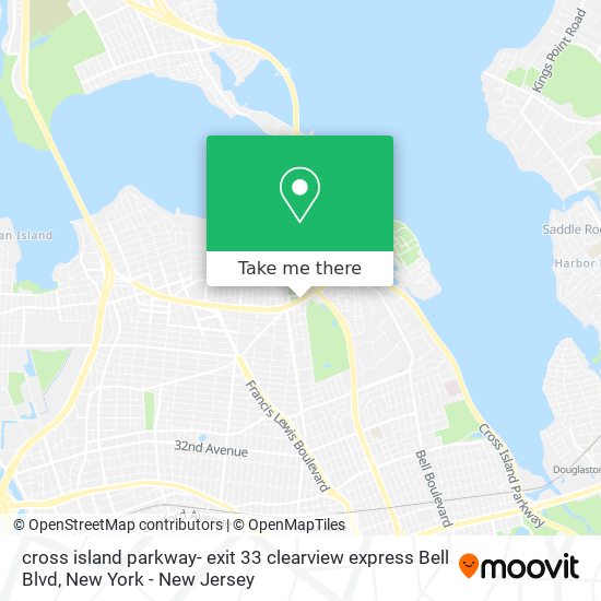 Mapa de cross island parkway- exit 33 clearview express Bell Blvd