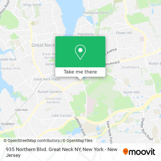935 Northern Blvd. Great Neck NY map