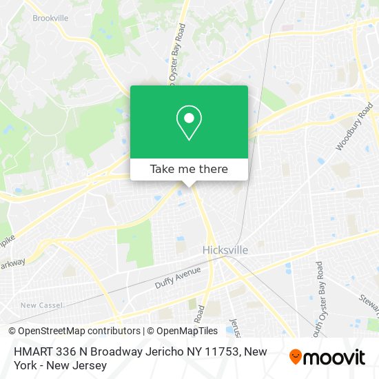 Mapa de HMART 336 N Broadway Jericho NY 11753