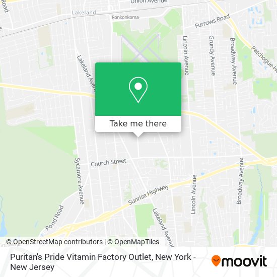 Mapa de Puritan's Pride Vitamin Factory Outlet