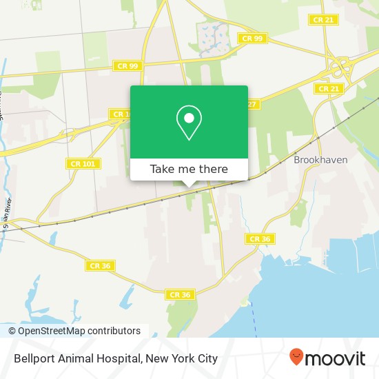 Mapa de Bellport Animal Hospital