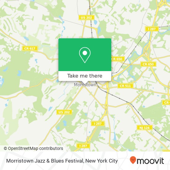 Mapa de Morristown Jazz & Blues Festival