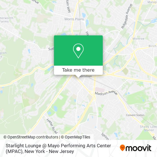 Mapa de Starlight Lounge @ Mayo Performing Arts Center (MPAC)