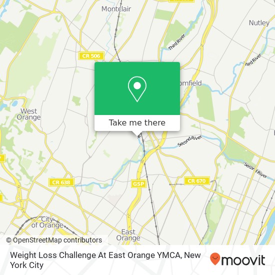 Mapa de Weight Loss Challenge At East Orange YMCA