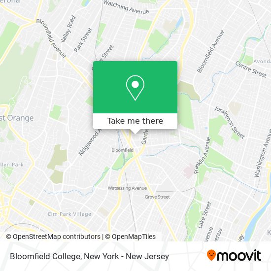 Bloomfield College map