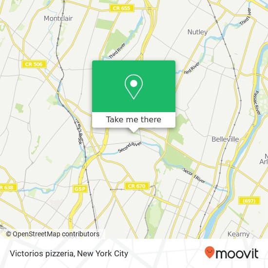 Victorios pizzeria map