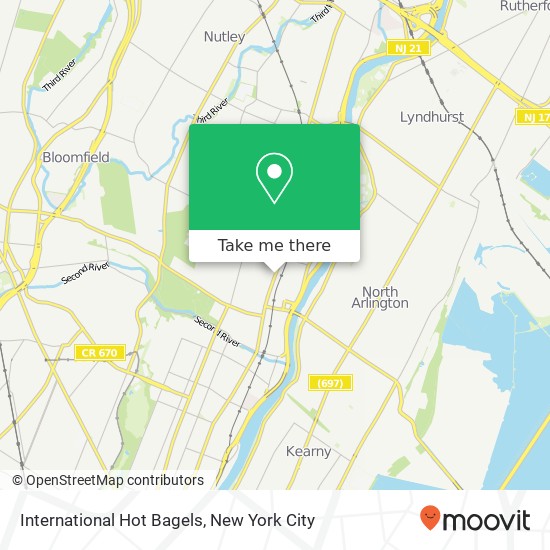 International Hot Bagels map