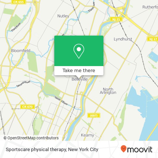 Mapa de Sportscare physical therapy