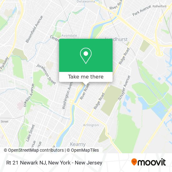 Mapa de Rt 21 Newark NJ