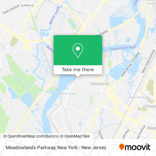 Meadowlands Parkway map