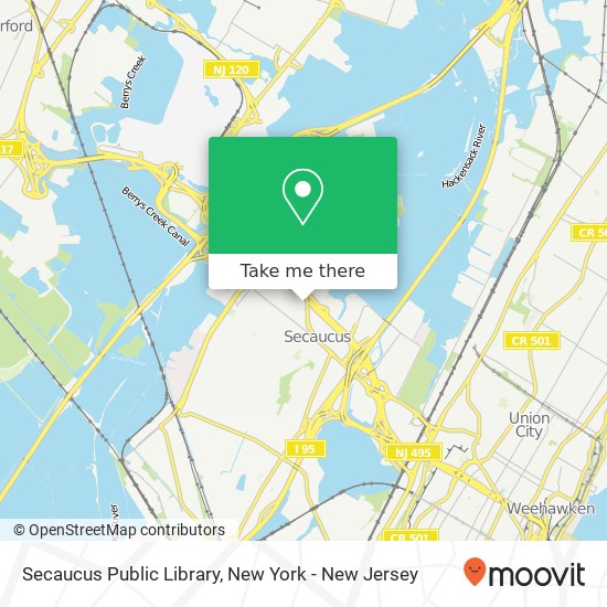 Mapa de Secaucus Public Library