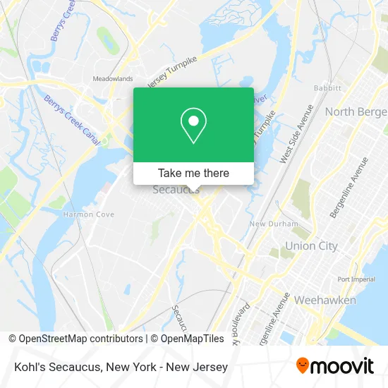 Kohl's Secaucus map