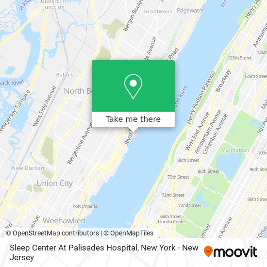 Mapa de Sleep Center At Palisades Hospital