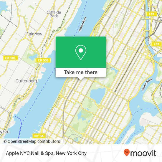 Apple NYC Nail & Spa map