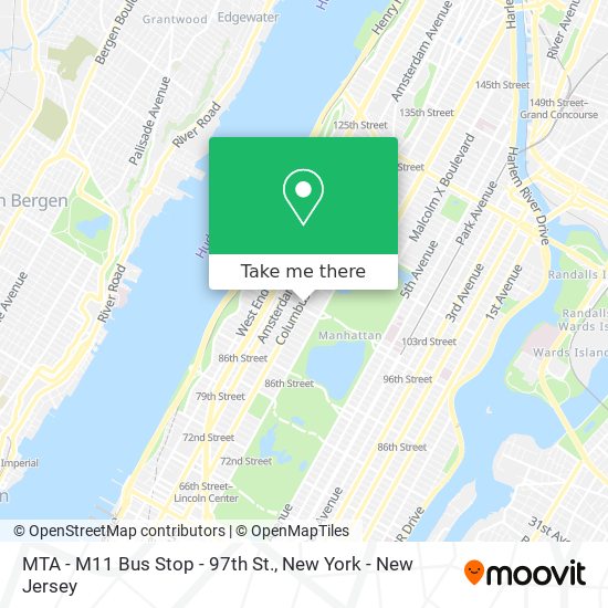 Mapa de MTA - M11 Bus Stop - 97th St.