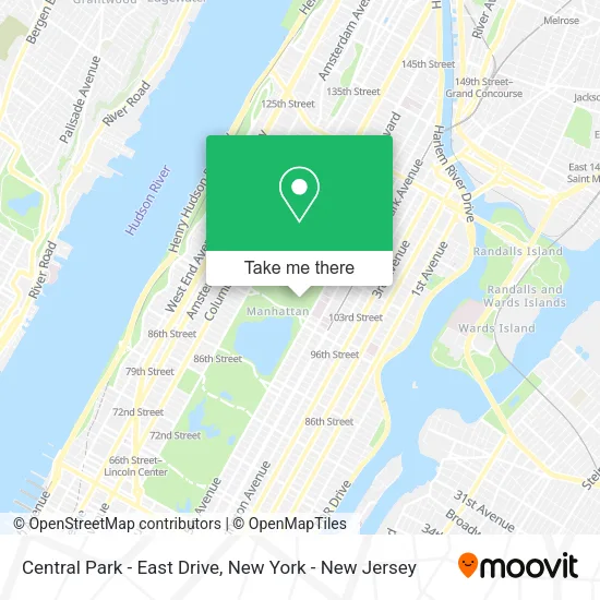 Central Park - East Drive map