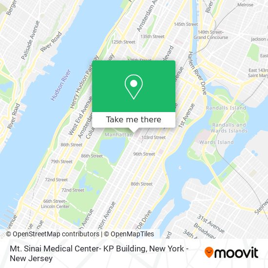 Mapa de Mt. Sinai Medical Center- KP Building