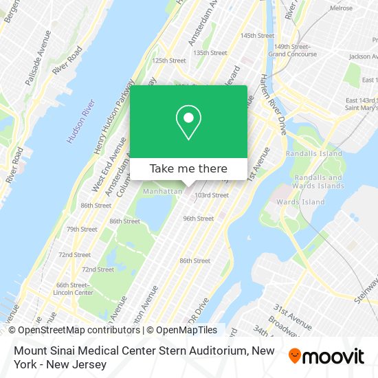 Mount Sinai Medical Center Stern Auditorium map