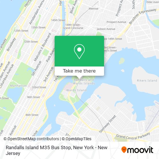 Randalls Island M35 Bus Stop map