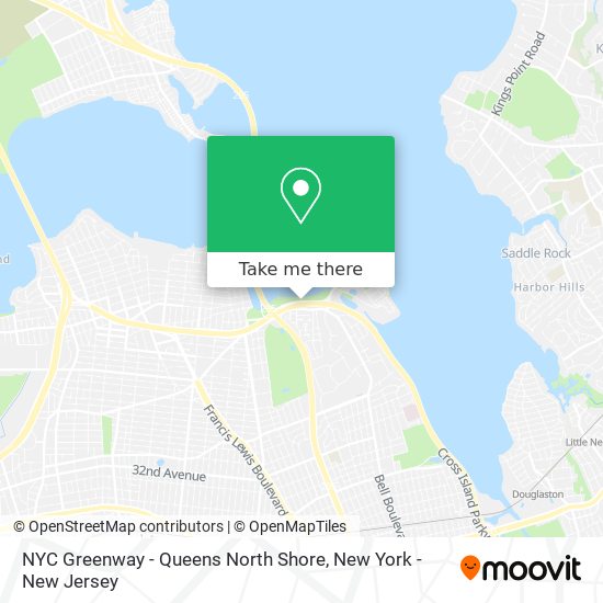 Mapa de NYC Greenway - Queens North Shore