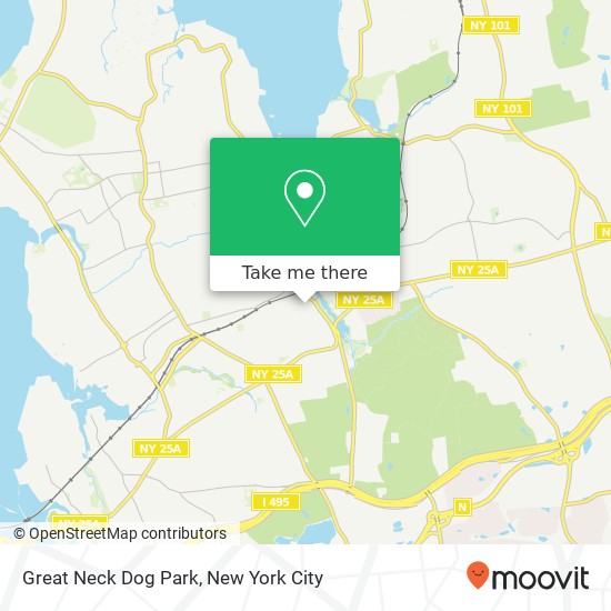 Great Neck Dog Park map