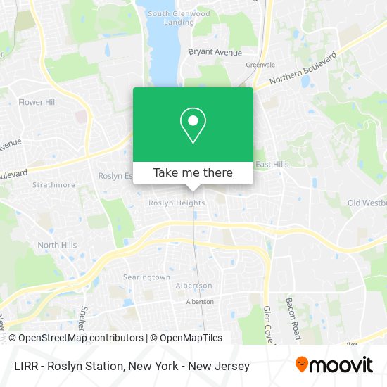 Mapa de LIRR - Roslyn Station