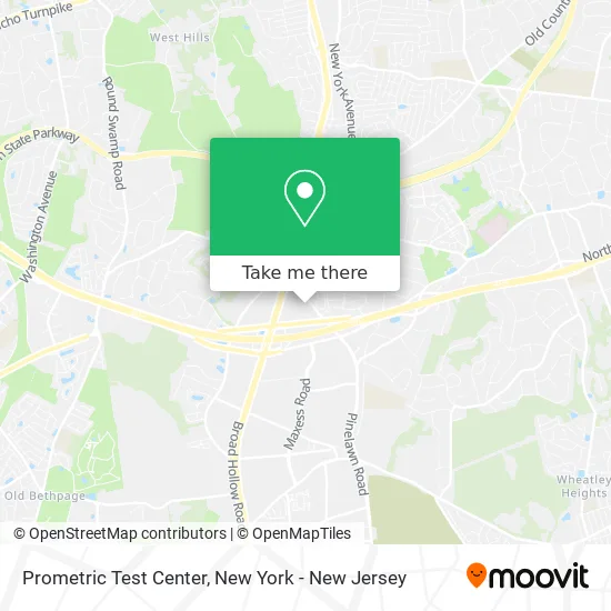 Prometric Test Center map
