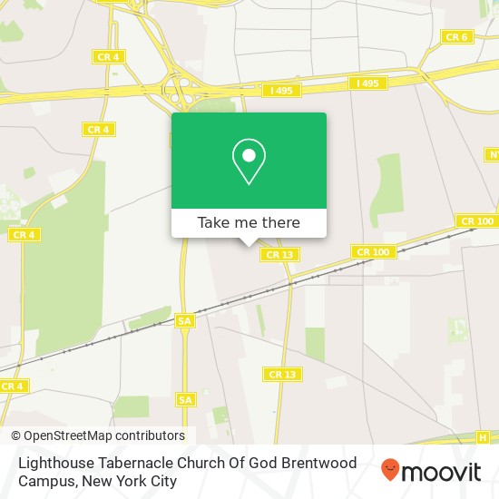 Mapa de Lighthouse Tabernacle Church Of God Brentwood Campus