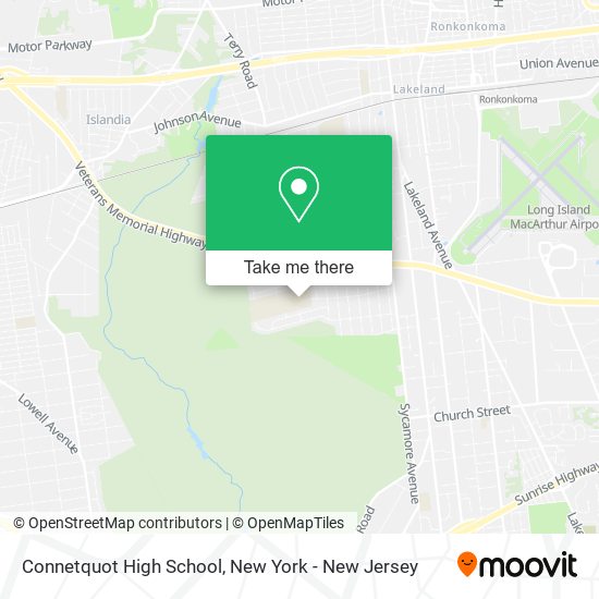 Mapa de Connetquot High School