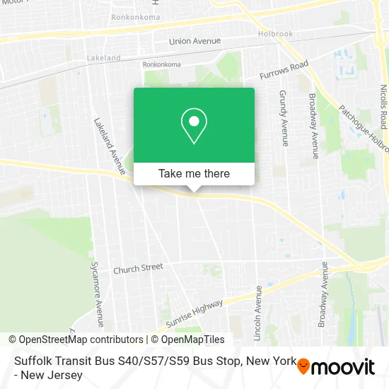 Suffolk Transit Bus S40 / S57 / S59 Bus Stop map