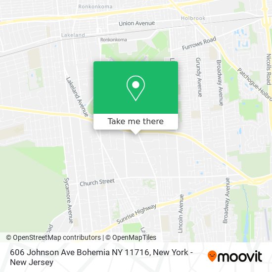 606 Johnson Ave Bohemia NY 11716 map