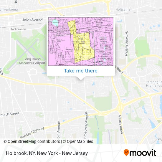 Mapa de Holbrook, NY