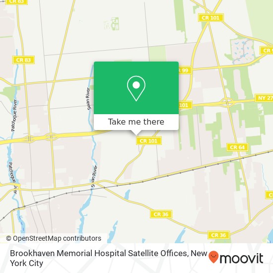 Mapa de Brookhaven Memorial Hospital Satellite Offices